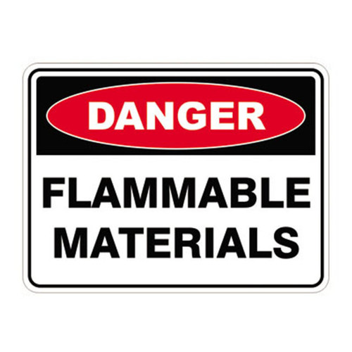Danger Sign - Flammable Materials Danger Sign - Flammable Materials