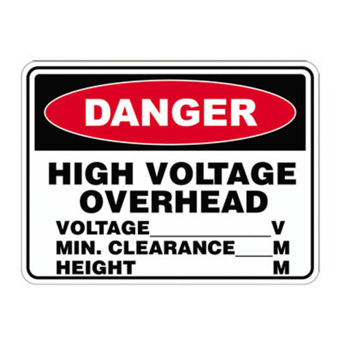 Danger Sign - High Voltage Overhead (Details) Danger Sign - High Voltage Overhead (Details)
