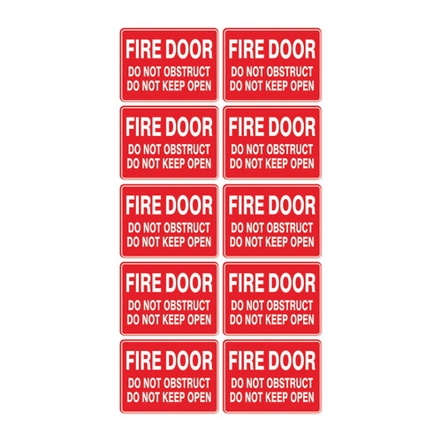Fire Sign - Fire Door Do Not Obstruct Do Not Keep Open SSF-1155