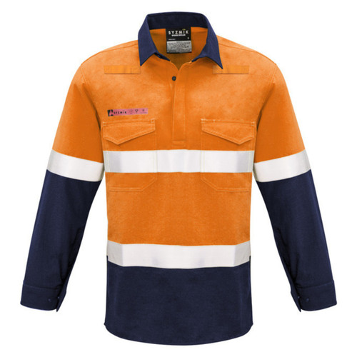 METATech Mens Closed Front Hooped Tape Spliced Shirt METATech Mens Closed Front Hooped Tape Spliced Shirt
