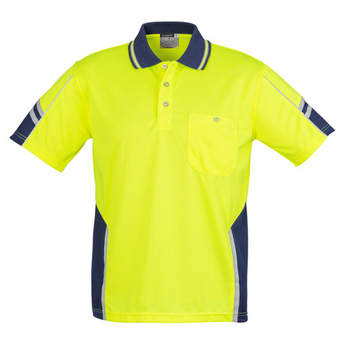 Syzmik Mens Hi Vis Squad Short Sleeve Polo Shirt