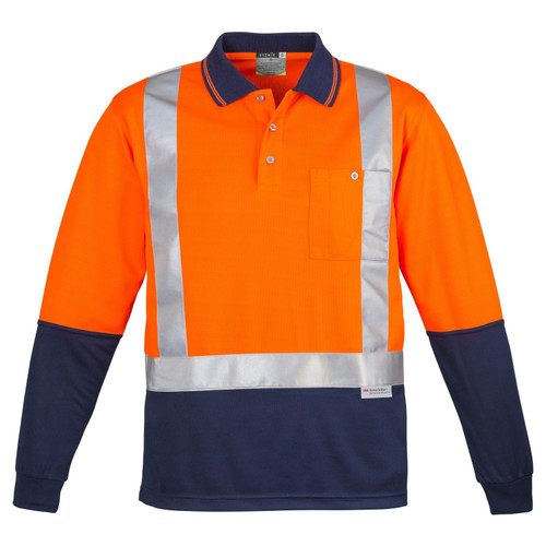 Syzmik Hi Vis Shoulder Taped Long Sleeve Polo Shirt Syzmik Hi Vis Shoulder Taped Long Sleeve Polo Shirt