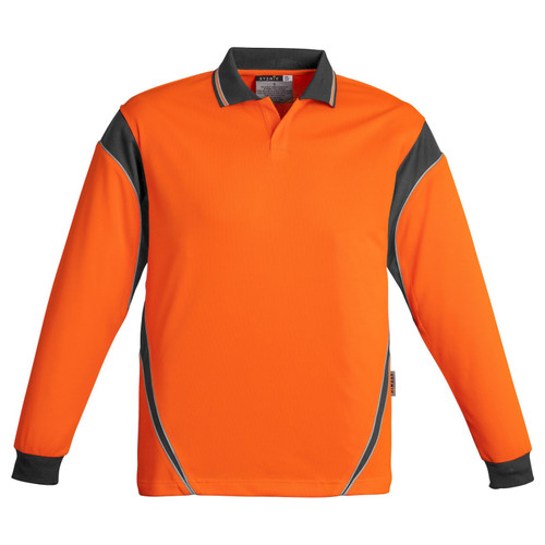 Syzmik Mens Hi Vis Aztec Long Sleeve Polo Shirt Syzmik Mens Hi Vis Aztec Long Sleeve Polo Shirt