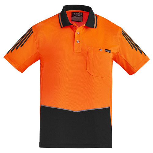 Syzmik Mens Hi Vis Flux Short Sleeve Polo Shirt Syzmik Mens Hi Vis Flux Short Sleeve Polo Shirt