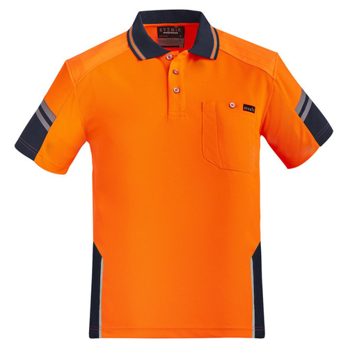 Syzmik Mens Hi Vis Reinforced Short Sleeve Polo Shirt Syzmik Mens Hi Vis Reinforced Short Sleeve Polo Shirt