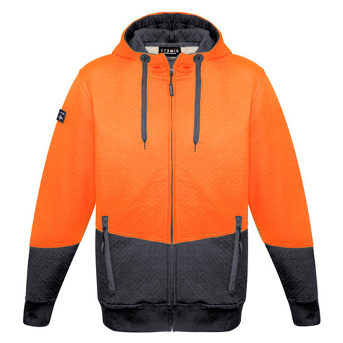 Syzmik Unisex Hi Vis Textured Jacquard Full Zip Hoodie Syzmik Unisex Hi Vis Textured Jacquard Full Zip Hoodie