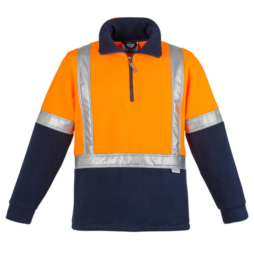 Syzmik Mens Hi Vis Polar Fleece Pullover - Shoulder Taped Syzmik Mens Hi Vis Polar Fleece Pullover - Shoulder Taped