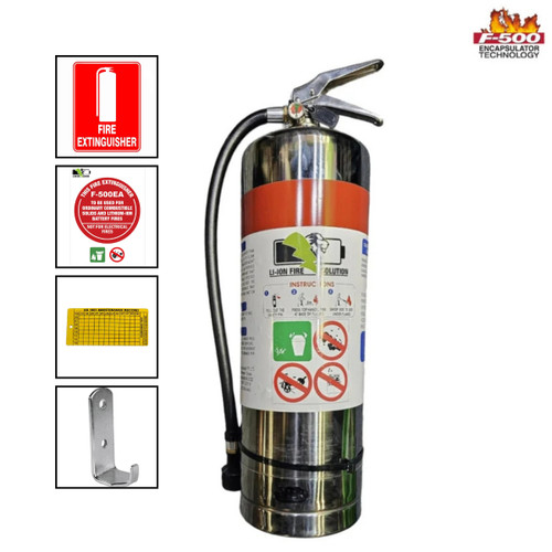 9 Litre Lithium Ion Extinguisher - Complete Kit with Sign 9 Litre Lithium Ion Extinguisher - Complete Kit with Sign