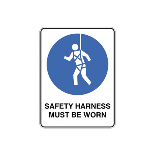 Mandatory Sign - Safety Harness Must Be Worn 