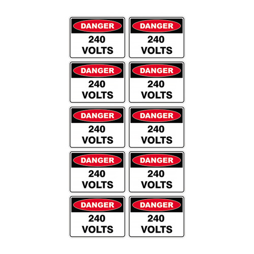 Danger Sign - 240 Volts SSD-1000