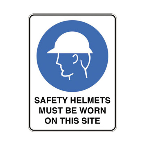 Mandatory Sign - Safety Helmets Must Be Worn Mandatory Sign - Safety Helmets Must Be Worn