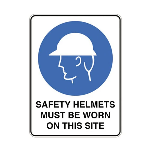 Mandatory Sign - Safety Helmets Must Be Worn