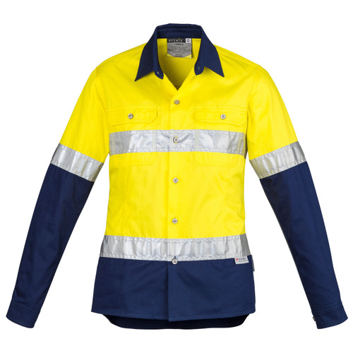 Syzmik Hi Vis Womens Industrial Taped Long Sleeve Shirt Syzmik Hi Vis Womens Industrial Taped Long Sleeve Shirt