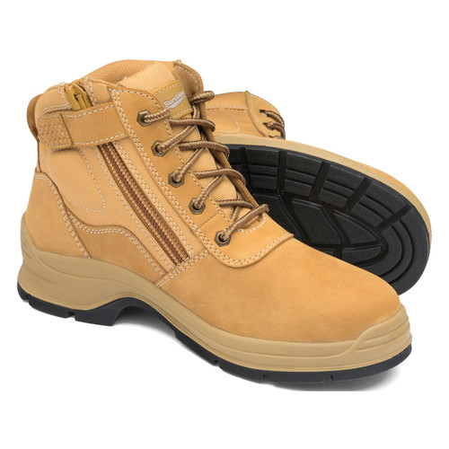 Blundstone Wheat Nubuck Zip Side Ankle Height Boot