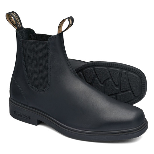 Blundstone Black Herringbone Elastic Side Dress Boot - V Cut