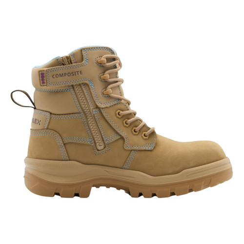 Blundstone Women's Rotoflex Desert Sand Nubuck Zip Side Safety Boot Blundstone Women's Rotoflex Desert Sand Nubuck Zip Side Safety Boot