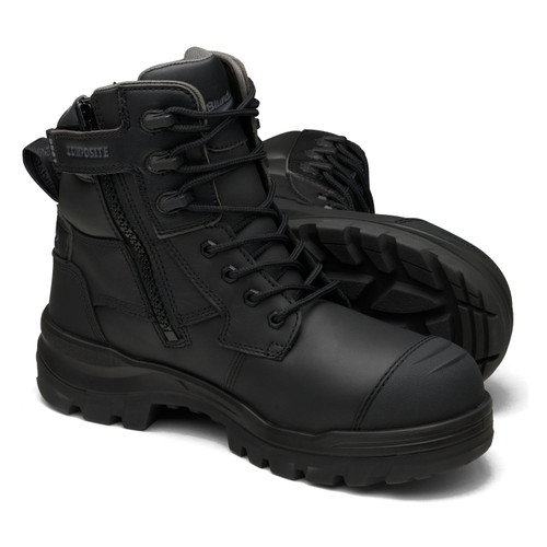 Blundstone Unisex Rotoflex Zip Side Safety Boot - Black Blundstone Unisex Rotoflex Zip Side Safety Boot - Black