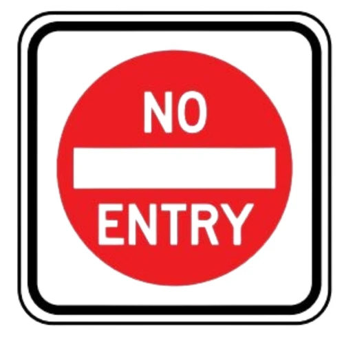 Regulatory  No Entry Sign - 600 x 600mm R2-4B