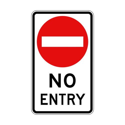 Regulatory No Entry Sign - 450 x 750mm R2-4A-NSW