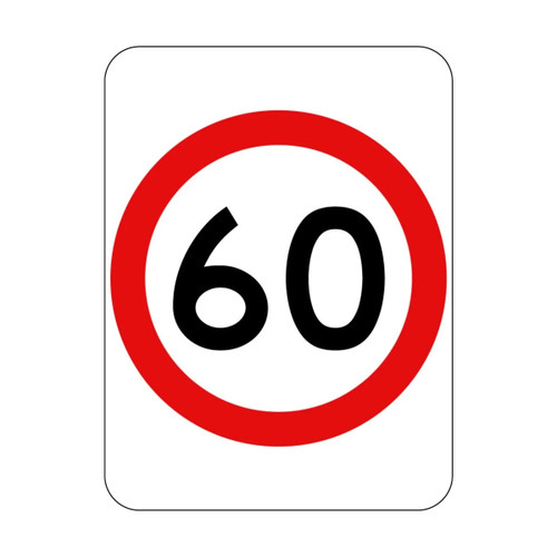 Regulatory Speed Limit (Symbolic) Sign- Class 1 - 600 x 800mm Rectangle - km/h R4-1B