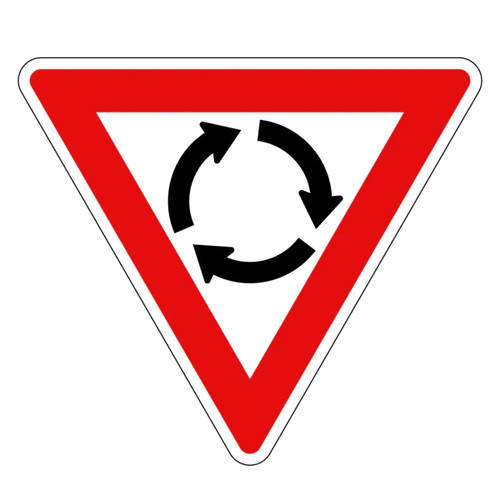 Roundabout Give Way - Class 1 - 900mm Triangle R1-3B