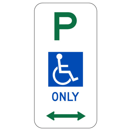 Parking With User Limitations (Dual Arrow) Sign - 225 x 450mm R5-1-3LR