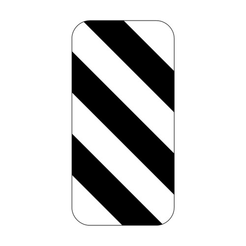 Hazard Width Marker (Left) Sign - 225 x 450mm D4-3AL