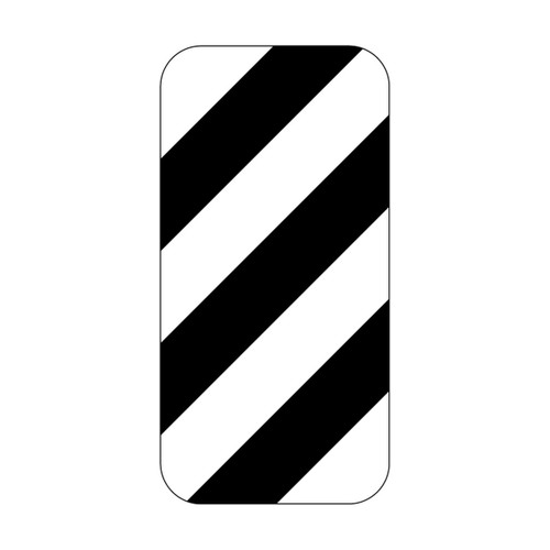 Hazard Width Marker (Right) Sign - 225 x 450mm D4-3AR