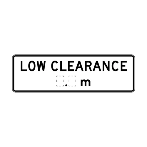 Regulatory Low Clearance M Sign - 600 x 1950mm - km/h R6-11
