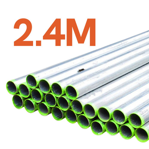 Galvanized Round Smooth Sign Post (Green Paint End) - NB 50mm - OD 60mm - 2.4m RS-4313