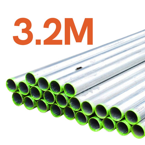 Galvanized Round Smooth Sign Post (Green Paint End) - NB 50mm - OD 60mm - 3.2m RS-4315