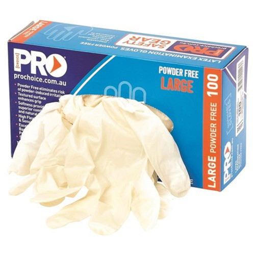 Natural Powder Free Latex Gloves - Pack of 100 MDLPF