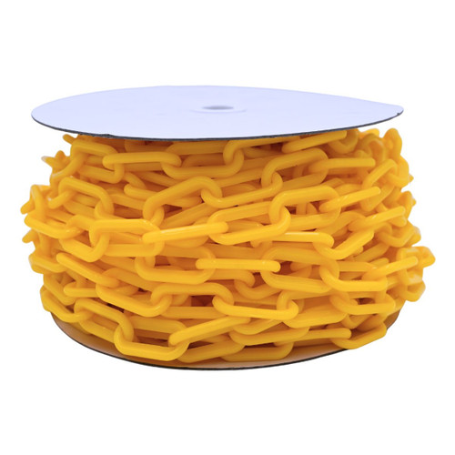 8mm Yellow Plastic Chain - 25m Roll BF-2080