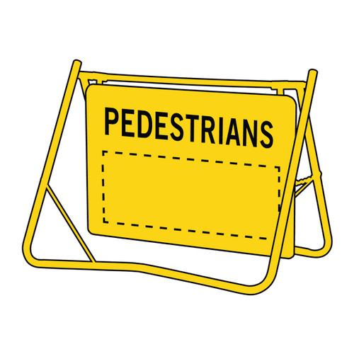 Pedestrians Swing Sign Set (Complete) 900 x 600mm SS-T8-2A