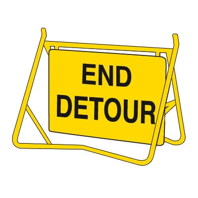 End Detour Swing Sign Set (Complete) 900 x 600mm 61223