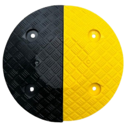 LLDPE Compliance Speed Hump End Cap for 250mm Sections with Channel- Black RS-1072