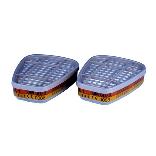 3M 6075 A1 Organic Vapour/Formaldehyde Filter Cartridge - pair 3M-6075