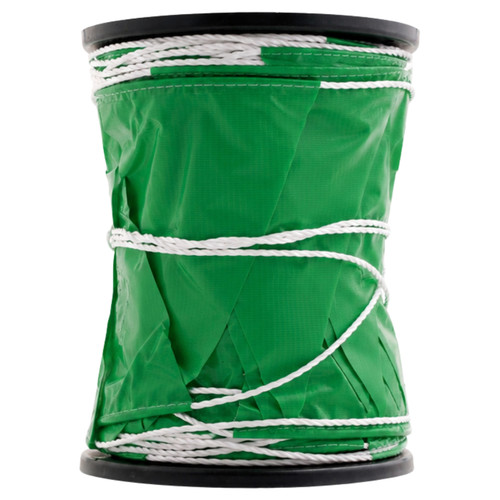 Green Safety Flagging/Bunting - 100m Roll on Plastic Reel 10022