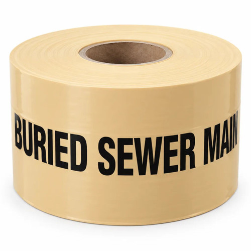 Mains Marker Underground Sewer Warning Tape - 150mm x 500m 10872