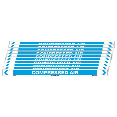 Compressed Air Pipe Marker - 475 x 31mm - Pack of 10 Compressed Air Pipe Marker - 475 x 31mm - Pack of 10
