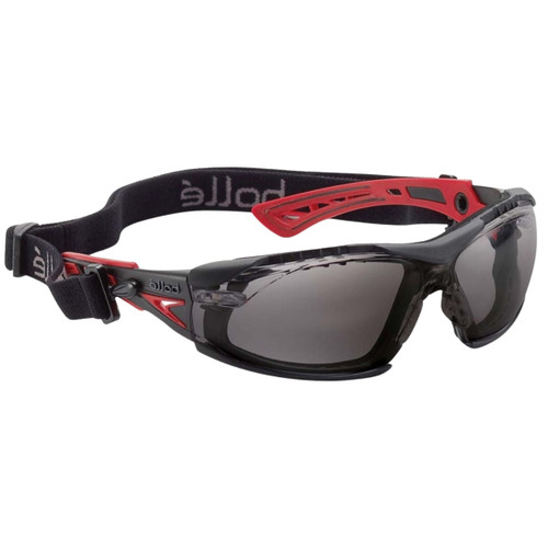 Bolle Rush Plus Platinum Smoke Lens Gasket/Strap Safety Glasses Bolle Rush Plus Platinum Smoke Lens Gasket/Strap Safety Glasses