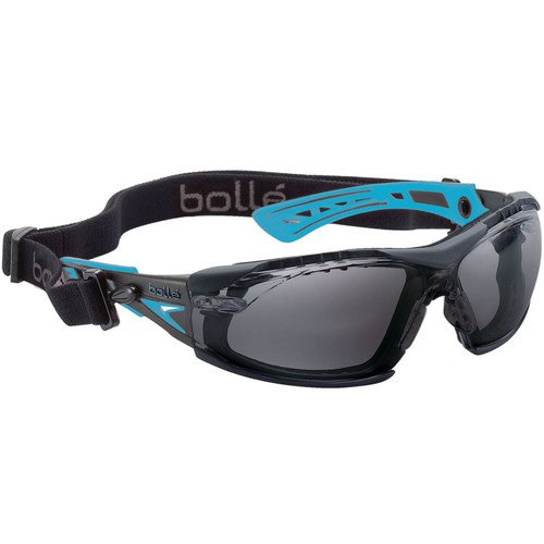 Bolle Rush Plus Platinum Smoke Lens Gasket/Strap Small Safety Glasses Bolle Rush Plus Platinum Smoke Lens Gasket/Strap Small Safety Glasses