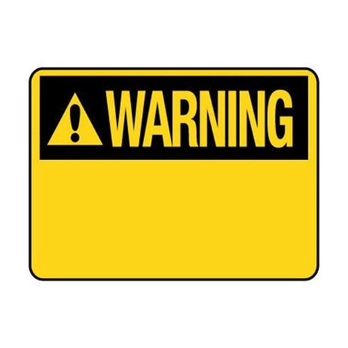 Warning Sign - Blank with Text 78660