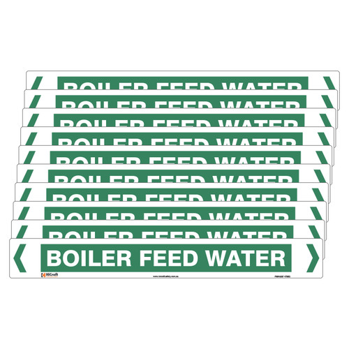 Boiler Feed Water Pipe Marker - 475 x 60mm - Pk 10 Boiler Feed Water Pipe Marker - 475 x 60mm - Pk 10
