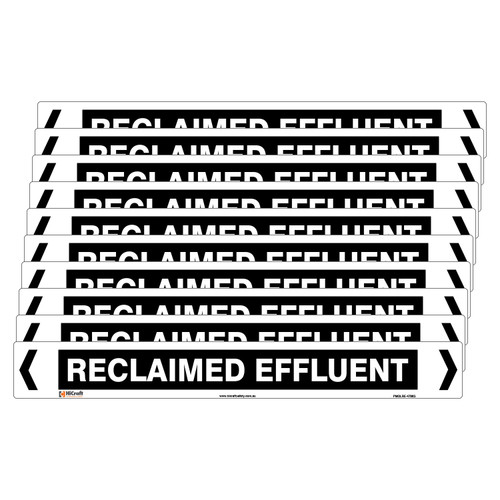 Reclaimed Effluent Pipe Marker - 475 x 60mm - Pack of 10 Reclaimed Effluent Pipe Marker - 475 x 60mm - Pack of 10