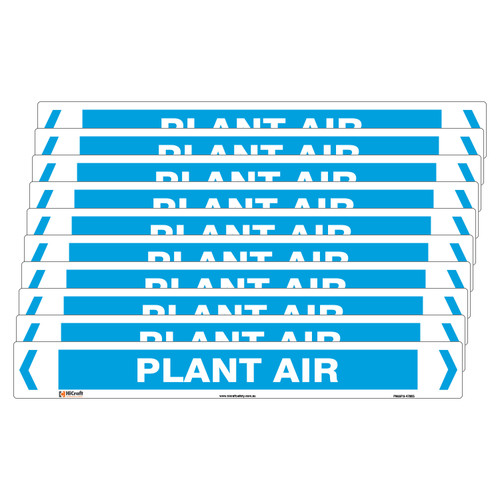 Plant Air Pipe Marker - 475 x 60mm - Pack of 10 Plant Air Pipe Marker - 475 x 60mm - Pack of 10