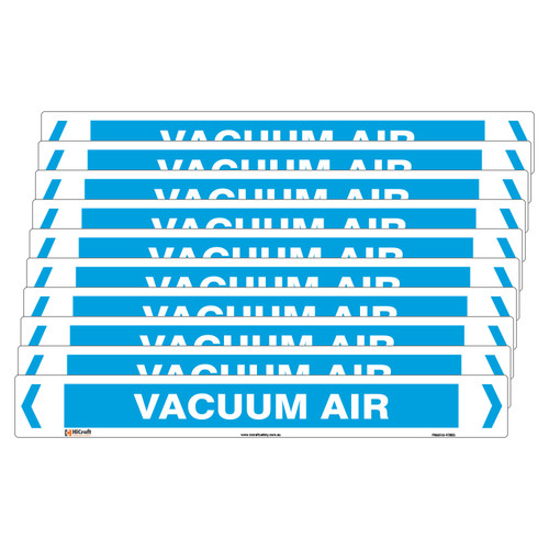 Vacuum Air Pipe Marker - 475 x 60mm - Pack of 10 Vacuum Air Pipe Marker - 475 x 60mm - Pack of 10