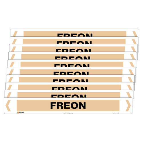 Freon Pipe Marker - 475 x 60mm - Pack of 10 Freon Pipe Marker - 475 x 60mm - Pack of 10