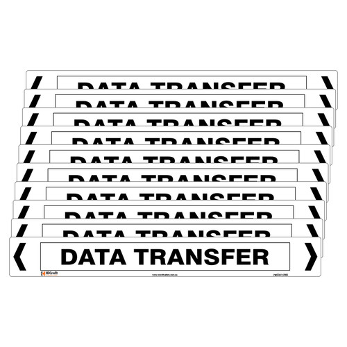 Data Transfer Pipe Marker - 475 x 60mm - Pack of 10 Data Transfer Pipe Marker - 475 x 60mm - Pack of 10