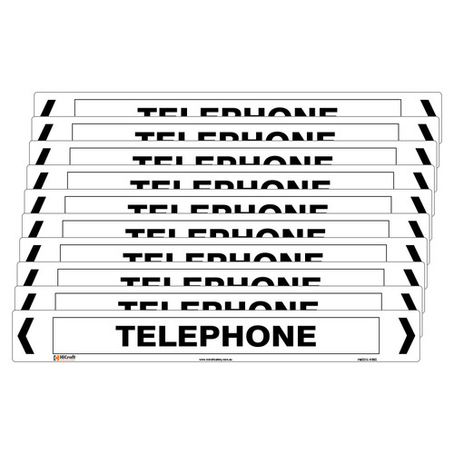 Telephone Pipe Marker - 475 x 60mm - Pack of 10 Telephone Pipe Marker - 475 x 60mm - Pack of 10